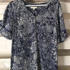 Floral navy dress